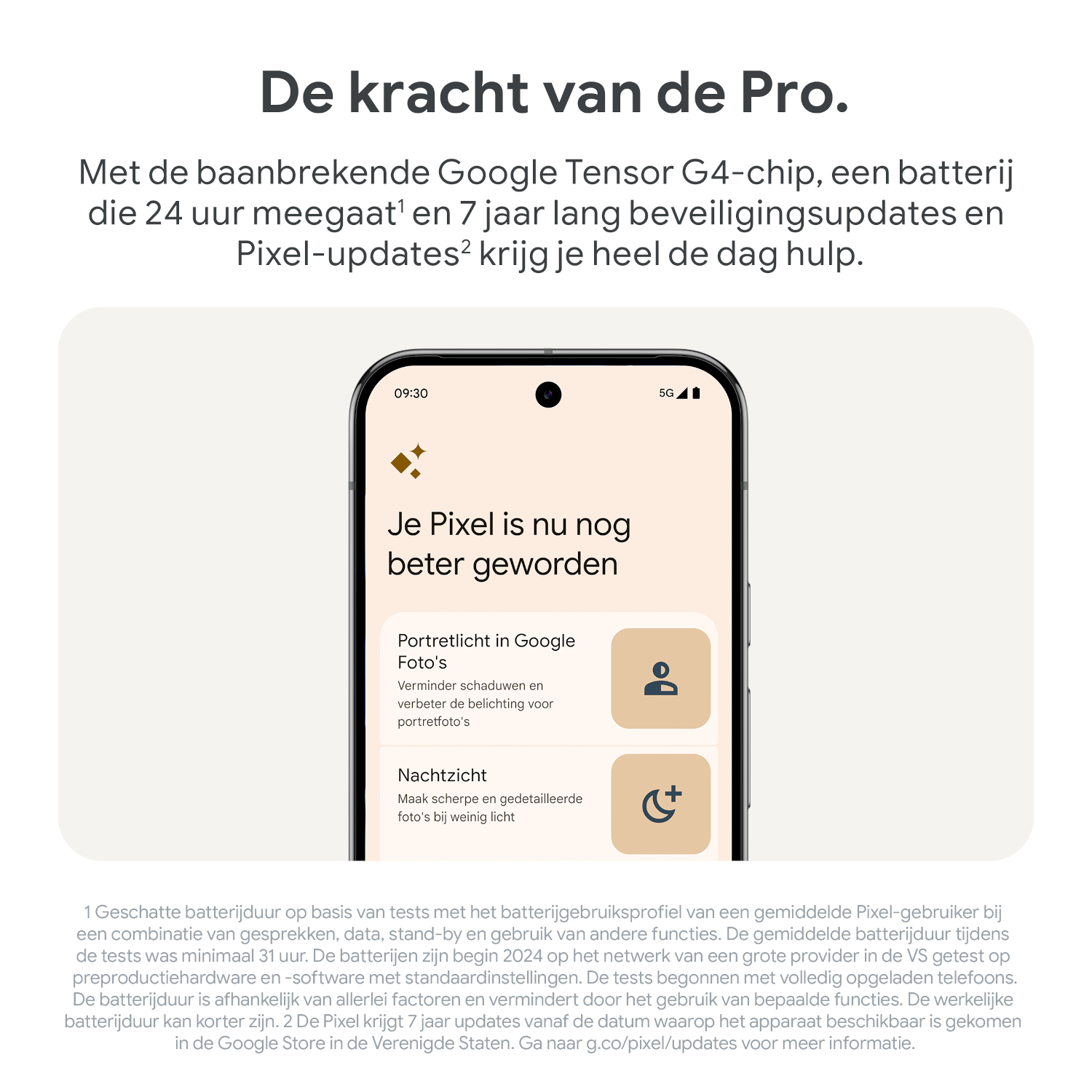 Een telefoonscherm met informatie, met tekst in het Nederlands en een donkere achtergrond.